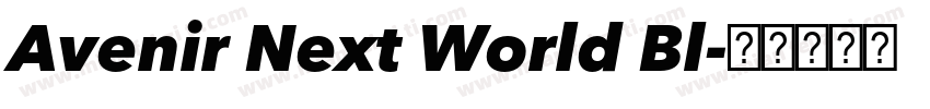 Avenir Next World Bl字体转换